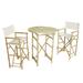 Bay Isle Home™ Waterford 3 Piece Bar Height Outdoor Dining Set in White | 41 H x 29.5 W x 29.5 D in | Wayfair BYIL2444 45198297