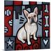 Harriet Bee 'French Bulldog Pop Art' by Diethild Painting Print on Canvas in Gray/Red/White | 16 H x 16 W x 1.25 D in | Wayfair