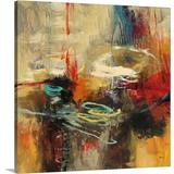 17 Stories Beautiful Instincts 'Instinctual Beauty II' by Randy Hibberd Painting Print on Canvas in Black/Orange/Red | Wayfair