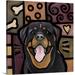 Harriet Bee 'Rottweiler Pop Art' by Diethild Painting Print on Canvas Canvas, Polyester in Black/Brown/Indigo | 24 H x 24 W x 1.25 D in | Wayfair
