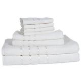 Latitude Run® 8-Piece Bath Towel Set - w/ 4 Washcloths, 2 Hand Towels, & 2 Bath Towels for Home Terry Cloth/100% Cotton | 27.5 W in | Wayfair