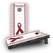 Custom Cornhole Boards Heart Disease Awareness Cornhole Boards Solid Wood in Brown/Red/White | 24 W x 48 D in | Wayfair CCB1145-2x4-C-RH