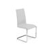 Orren Ellis Blairs Leather Side Chair in White Upholstered/Genuine Leather | 40.2 H x 17.4 W x 17 D in | Wayfair OREL8978 41442050