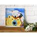 Continental Art Center Mom & Baby Polar Bear Wall Décor Ceramic in Blue/Brown/Gray | 8 H x 8 W x 0.5 D in | Wayfair BD2052