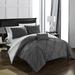 Chic Home Jacky 8 Piece Reversible Comforter Set Polyester/Polyfill/Microfiber in Gray | King | Wayfair CS2275-BIB-WR