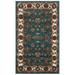 White 36 x 0.48 in Indoor Area Rug - Charlton Home® Lowe Teal Area Rug Polypropylene | 36 W x 0.48 D in | Wayfair CHRL5051 43574653