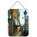 Caroline's Treasures Street Scene by Martin Welch Painting Print Plaque Metal in Brown/Green | 16 H x 12 W x 0.02 D in | Wayfair MW1203DS1216
