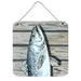 Caroline's Treasures Trout by Sylvia Corban Painting Print Plaque Metal in Blue/Gray | 6 H x 6 W x 0.02 D in | Wayfair 8494DS66