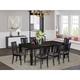 Darby Home Co Woodsburgh Butterfly Leaf Rubberwood Solid Wood Dining Set Wood/Upholstered in Black/Brown | Wayfair DABY6259 39894054