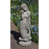 Campania International Standing Mermaid Statue Concrete, Copper in Red | 21.5 H x 7.5 W x 7.5 D in | Wayfair S-487-FN