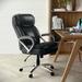 Flash Furniture Molly Big & Tall LeatherSoft Executive Swivel Ergonomic Office Chair Upholstered/Metal in Black | 47 H x 27.5 W x 32 D in | Wayfair