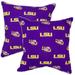 College Covers NCAA Square Pillow Cover & Insert Polyester/Polyfill/Cotton | 16 H x 16 W x 4 D in | Wayfair LSUDPPR