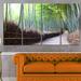 Design Art 'Kyoto Bamboo Forest Pathway' 4 Piece Wrapped Canvas Photographic Print Set on Canvas in Brown/Green | 28 H x 48 W x 1 D in | Wayfair