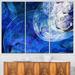 Design Art Swirling Clouds - 3 Piece Graphic Art on Wrapped Canvas Set Canvas in Blue | 28 H x 36 W x 1 D in | Wayfair PT8039-3P