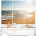 Design Art Wide Seashore w/ Crystal Waters Graphic Art on Wrapped Canvas in Blue | 36 H x 28 W x 1 D in | Wayfair PT10434-3P