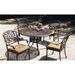 Lark Manor™ Allene Round 4 - Person 48" Long Aluminum Outdoor Dining Set w/ Cushions Metal in Brown | 29 H x 48 W x 48 D in | Wayfair