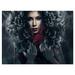 Design Art Passionate Woman in Feather Hood - Wrapped Canvas Graphic Art Print Canvas in Black/White | 8 H x 12 W x 1 D in | Wayfair PT9303-12-8