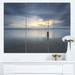 Design Art 'Stormy & Dark Sea Sunset' 3 Piece Photographic Print on Wrapped Canvas Set Canvas in Gray | 28 H x 36 W x 1 D in | Wayfair PT13214-3P