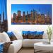 Design Art 'Night New York City Panorama' Photographic Print on Wrapped Canvas Canvas | 12 H x 20 W x 1 D in | Wayfair PT14360-20-12