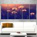 Design Art 'Vintage Photo of Dandelion Garden' 5 Piece Graphic Art on Wrapped Canvas Set Canvas in Indigo | 28 H x 60 W x 1 D in | Wayfair