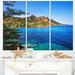 Design Art Esterel Rocks Beach Coast in Blue - 3 Piece Graphic Art on Wrapped Canvas Set Canvas in Red | 28 H x 36 W x 1 D in | Wayfair PT11366-3P