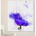 Design Art 'Bright Anemone Watercolor' Painting Print on Wrapped Canvas Metal in Blue | 40 H x 30 W x 1 D in | Wayfair PT13761-30-40