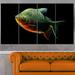 Design Art 'Fractal Pacu Fish on ' 4 Piece Graphic Art on Wrapped Canvas Set Canvas in Black | 28 H x 48 W x 1 D in | Wayfair PT14159-271