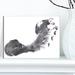 Design Art 'Black & White Footprint Design' Graphic Art on Wrapped Canvas in Black/White | 8 H x 12 W x 1 D in | Wayfair PT14540-12-8