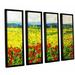 Darby Home Co Zone de Fleurs 4 Piece Framed Painting Print on Canvas Set Canvas in White | 36 H x 48 W x 2 D in | Wayfair DRBC3074 31559398