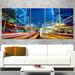 Design Art 'Hong Kong City Night Scene' 5 Piece Photographic Print on Wrapped Canvas Set Canvas | 28 H x 60 W x 1 D in | Wayfair PT14872-401