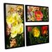 Darby Home Co Yellow Flowers 3 Piece Framed Photographic Print on Canvas Set Canvas in Green/Yellow | 24 H x 36 W x 2 D in | Wayfair