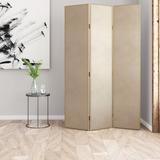 Birch Lane™ Tillie 3 Panel Room Divider Wood/Canvas in Brown | 72 H x 49 W x 1 D in | Wayfair DRBC4978 32410010