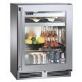 Perlick Signature Series 5.2 cu. ft. 24" Undercounter Beverage Refrigerator Glass in Gray | 32 H x 23.88 W x 18 D in | Wayfair HH24BS-4-3LL