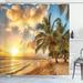 East Urban Home Tropical Exotic Sandy Beach Single Shower Curtain Polyester | 70 H x 69 W in | Wayfair EABN1137 39404186