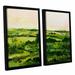 Darby Home Co Perry 2 Piece Framed Painting Print on Canvas Set Canvas in Green | 24 H x 32 W x 2 D in | Wayfair DRBC2911 31558893