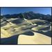 East Urban Home 'Sangre De Cristo Mountains At Great Sand Dunes National Monument, Colorado' Framed Photographic Print in Blue/Gray/Yellow | Wayfair