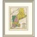 East Urban Home 'Map of the New England or Eastern States, 1839' Framed Print Paper in Gray/Pink/Yellow | 24 H x 21 W x 1.5 D in | Wayfair