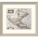 East Urban Home 'Map of North America, 1641' Framed Print Paper in Gray, Size 22.0 H x 24.0 W x 1.5 D in | Wayfair EASN3781 39506281