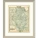 East Urban Home 'Official Railroad Map of the State of Illinois, 1876' Framed Print Paper in Blue | 30 H x 25 W x 1.5 D in | Wayfair