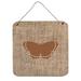 East Urban Home 'Butterfly' Hanging Rope Graphic Art Plaque in Metal in Brown | 6 H x 6 W x 0.02 D in | Wayfair EAAS5392 40000874