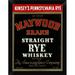 East Urban Home 'Maywood Brand Straight Rye Whiskey' Framed Graphic Art Print Paper in Black | 12 H x 9 W x 1 D in | Wayfair EASN7802 39525182