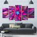 Design Art 'Huge Purple Pink Fractal Flower' Graphic Art Print Multi-Piece Image on Canvas in Indigo | 32 H x 60 W x 1 D in | Wayfair