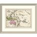 East Urban Home 'Map of Oceanica, 1839' Framed Print Paper in Gray | 24 H x 30 W x 1.5 D in | Wayfair EASN3657 39505833