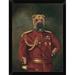 East Urban Home 'Major-General Woof' Framed Oil Painting Print Paper in Green/Red | 16 H x 12 W x 1 D in | Wayfair EASN5833 39515200