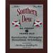 East Urban Home 'Southern Dew Kentucky Straight Bourbon Whiskey' Framed Graphic Art Print Paper in Gray | 14 H x 11 W x 1 D in | Wayfair