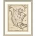 East Urban Home 'Map of North America, 1839' Framed Print Paper in Brown, Size 38.0 H x 31.0 W x 1.5 D in | Wayfair EASN3655 39505828