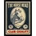 East Urban Home 'Horse Head Club Quality Matches' Framed Graphic Art Print Paper in Blue | 16 H x 12 W x 1 D in | Wayfair EASN8410 39525824