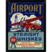 East Urban Home 'Airport Straight Whiskey' Framed Graphic Art Print' Framed Graphic Art Print Paper in Blue/Indigo | 16 H x 12 W x 1 D in | Wayfair