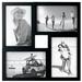 Ebern Designs Belk 4 Opening 4" x 6" Square Picture Frame Plastic in Black | 11.63 H x 11.5 W x 1 D in | Wayfair EBDG2329 42671369