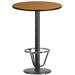 Ebern Designs Basinger 24" Round Laminate Table Top w/ 18" Round Bar Height Table Base in Brown | 43.125 H x 30 W x 30 D in | Wayfair